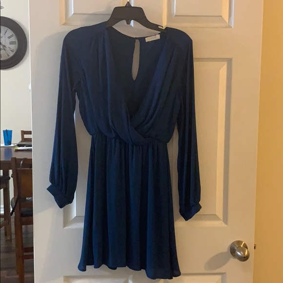 Navy keyhole back dress - Picture 1 of 1